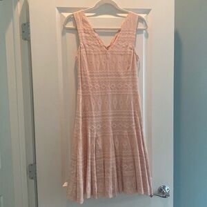 Rebecca Taylor Vneck pink peach dress size 00